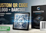 create custom qr code with logo and barcode sticker